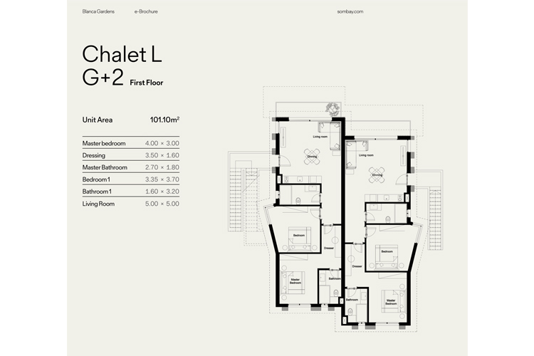 For sale 2 BR Chalet with garden view - 9